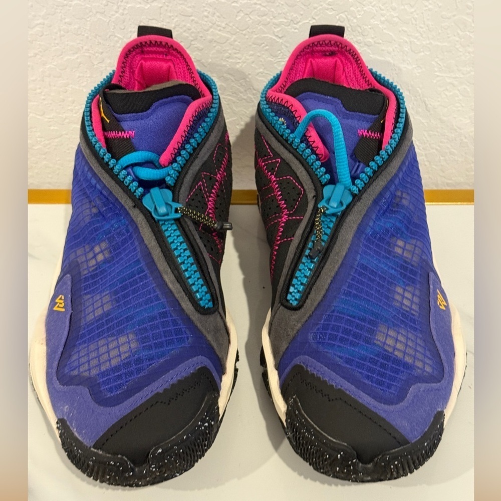 Air Jordan Why Not? Colorful Athletic Sneakers with Pink and Blue Accents